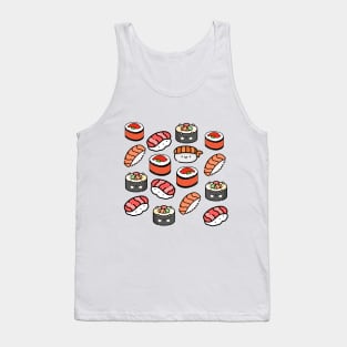 Cute Kawaii Sushi Colorful Fun Food Tank Top